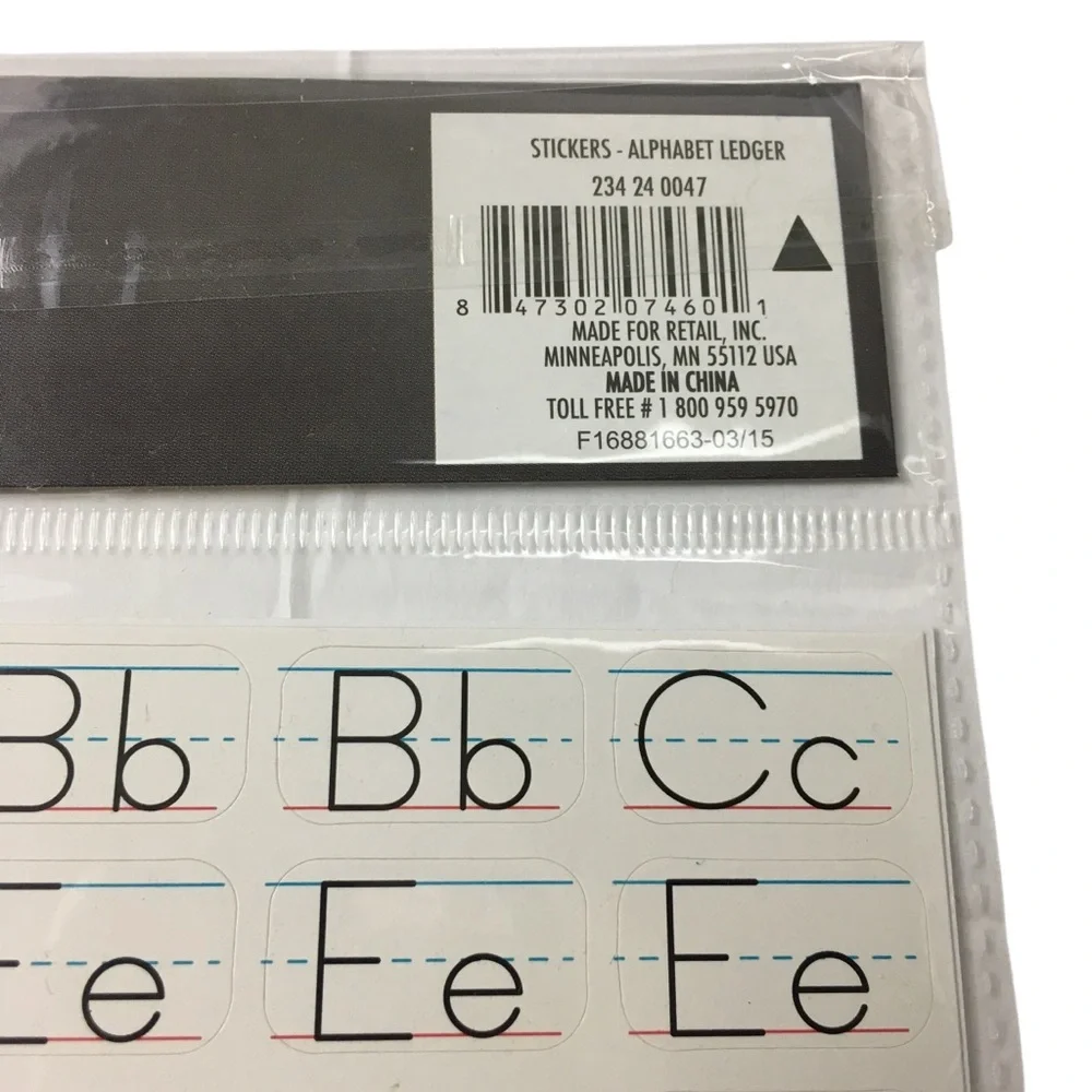 Alphabet Number Stickers 10 Sheets 700 Total Handwriting Uppercase Lowercase NEW